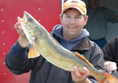 Fisherman with Walleye