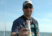 Fisherman with Walleye