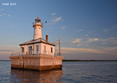 Fourteen Foot Shoal Light at Sunset